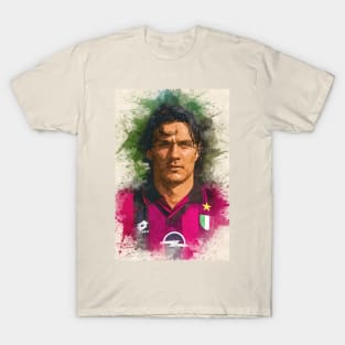 Paolo Maldini Portrait T-Shirt